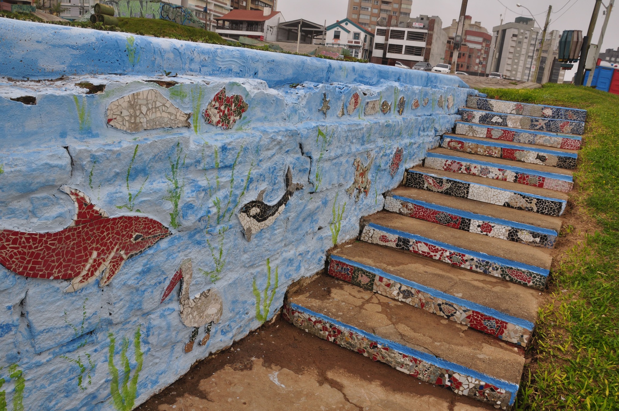 Escadaria da Praça Pinheiro Machado para a Praia Grande